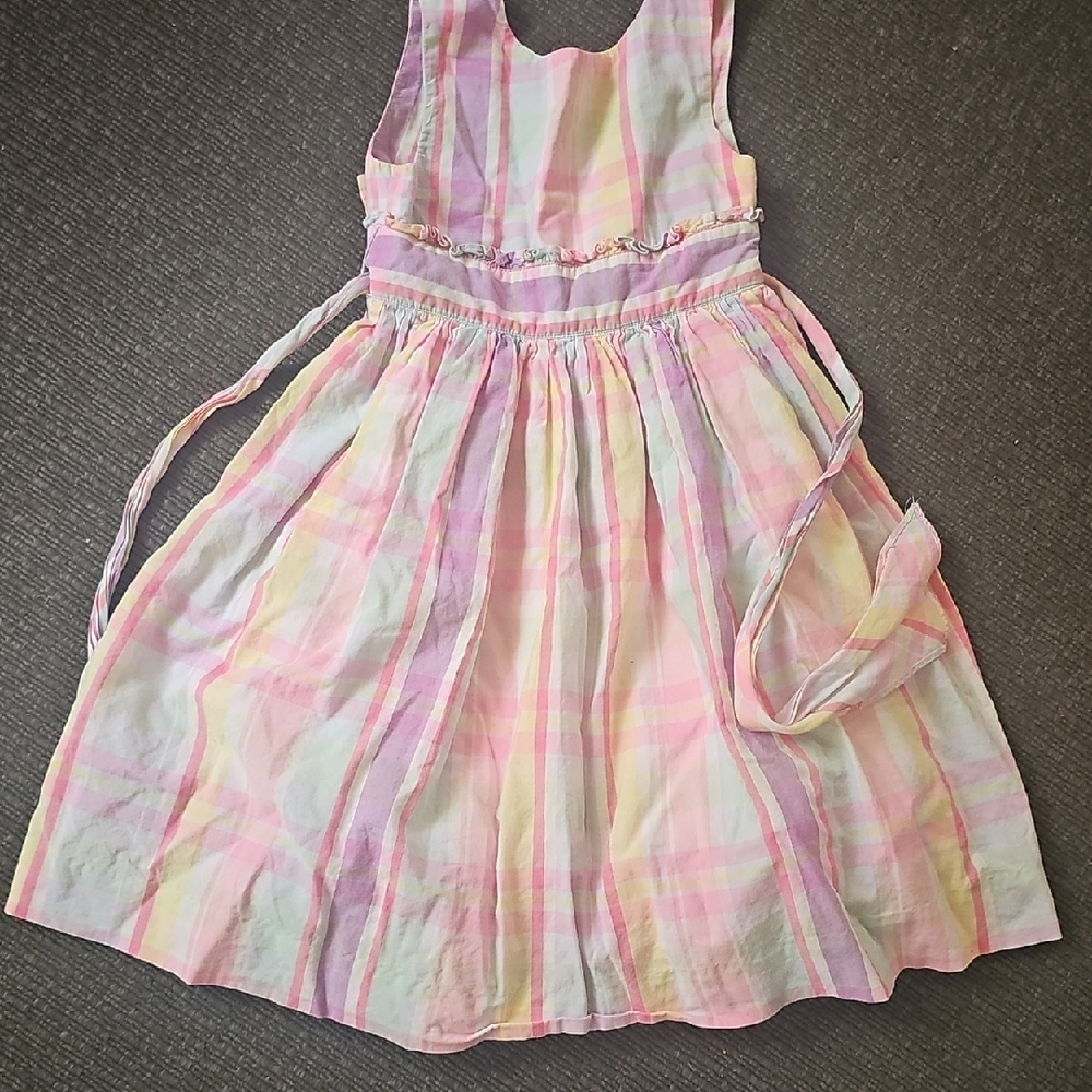 Polo by Ralph Lauren Pastel Plaid Sleeveless Dress - Pink, Yellow, Green